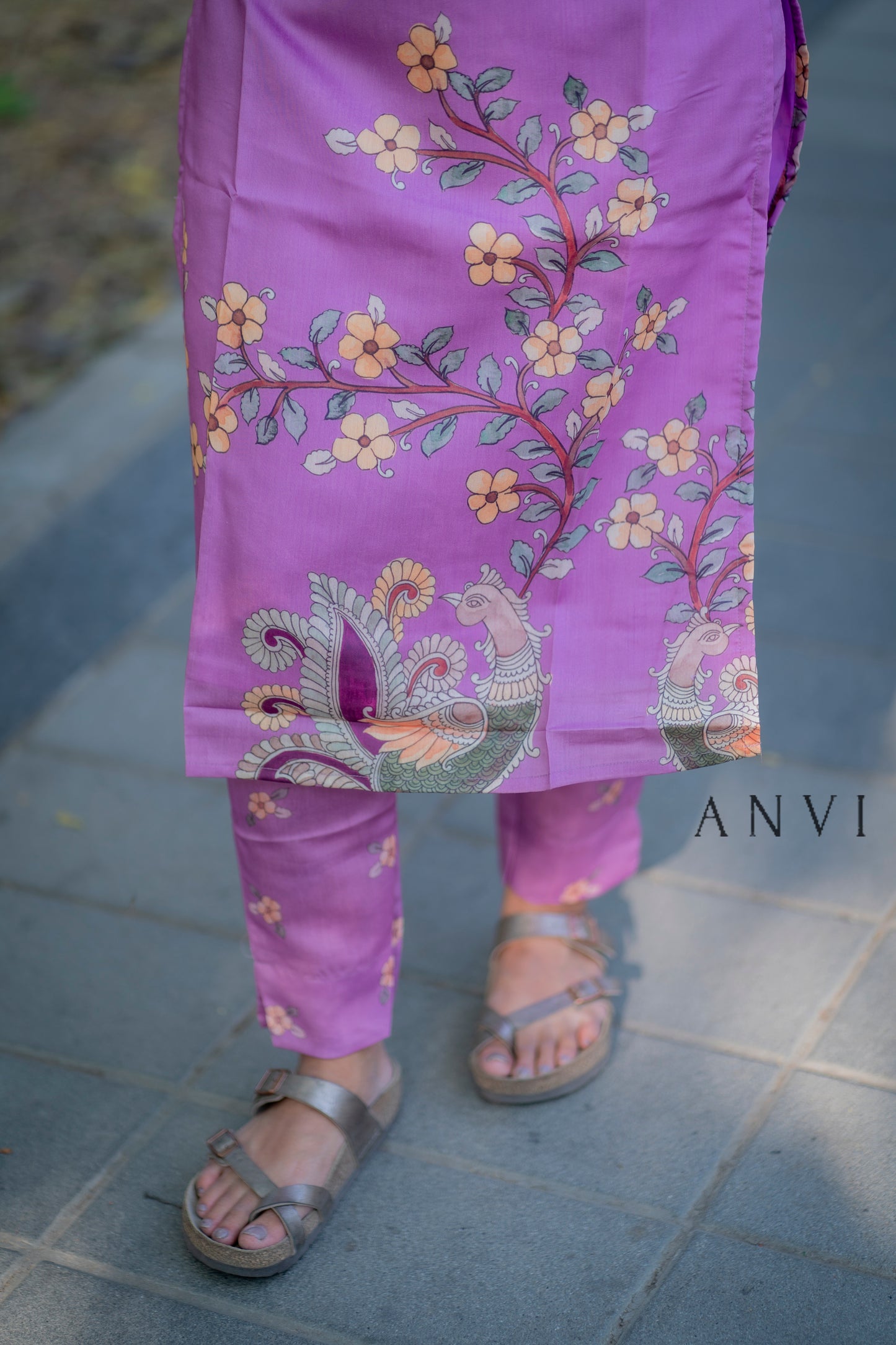 AL 423 Semi tussar kurta set with lining