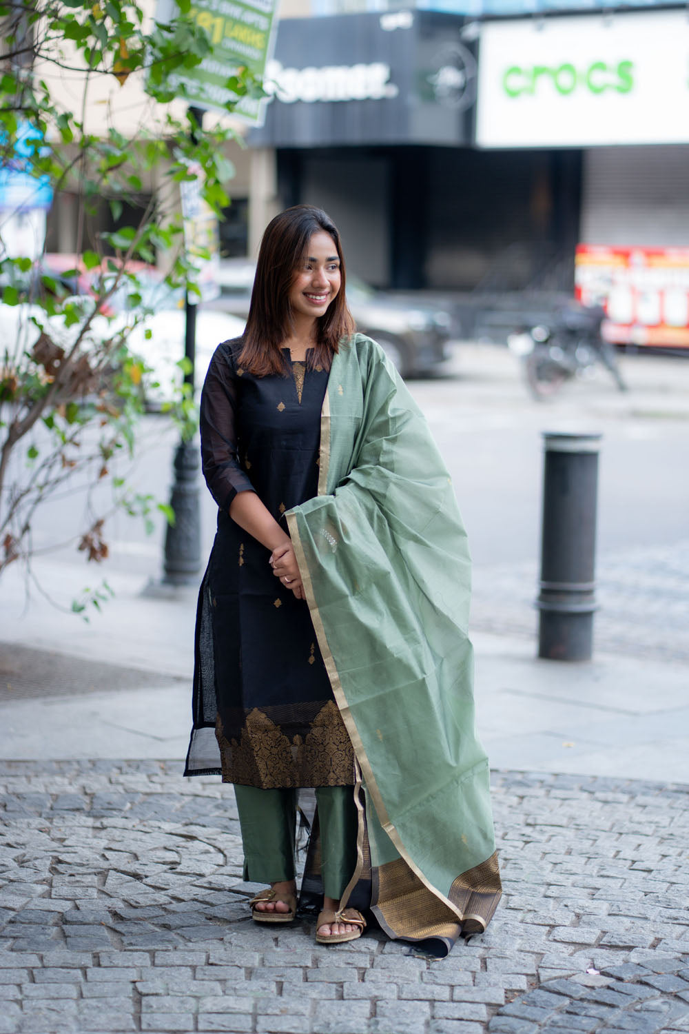 AL 585 Premium kora silk 3 piece set (with lining)