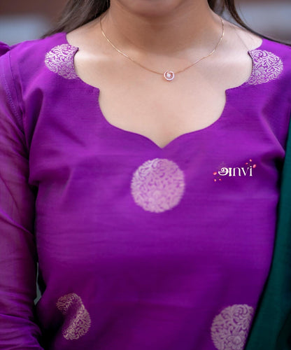 AL 485 Premium silk kurta set with dupatta (with lining)
