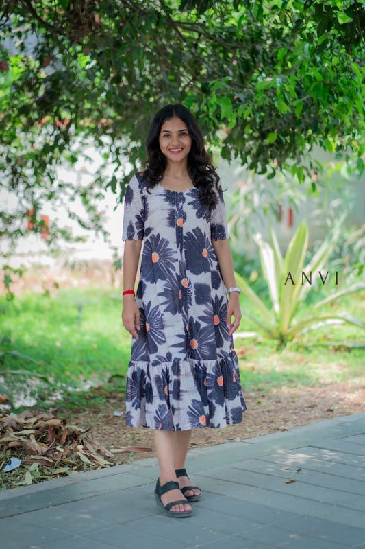 AL 407 Printed Hakoba Maxi with lining