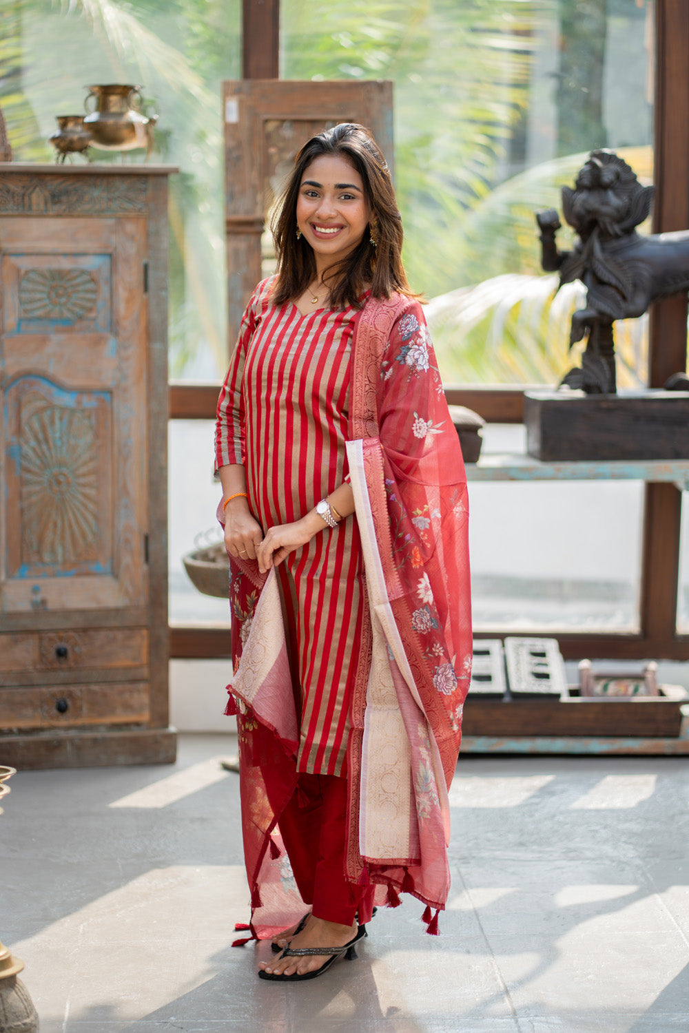 AL 609 Banarasi suit set (with lining)