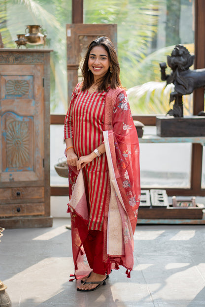 AL 609 Banarasi suit set (with lining)