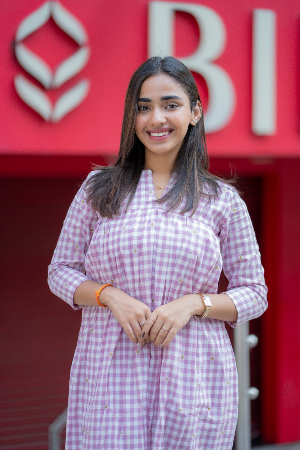 AL 584 cotton checks co ords with lining