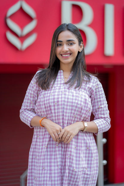 AL 584 cotton checks co ords with lining