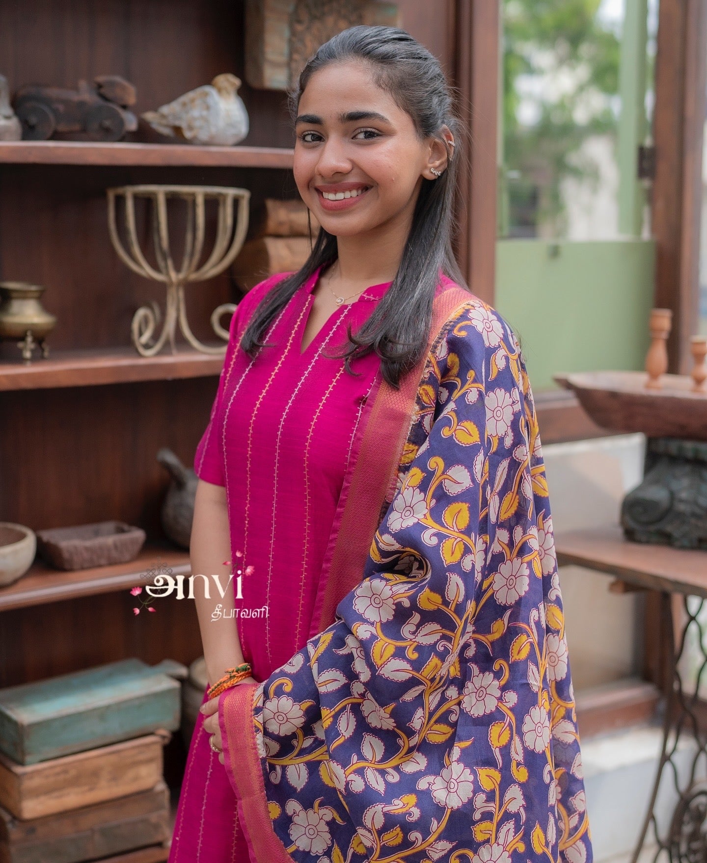 AL 498 Raw silk co ords with silk kalamkari dupatta