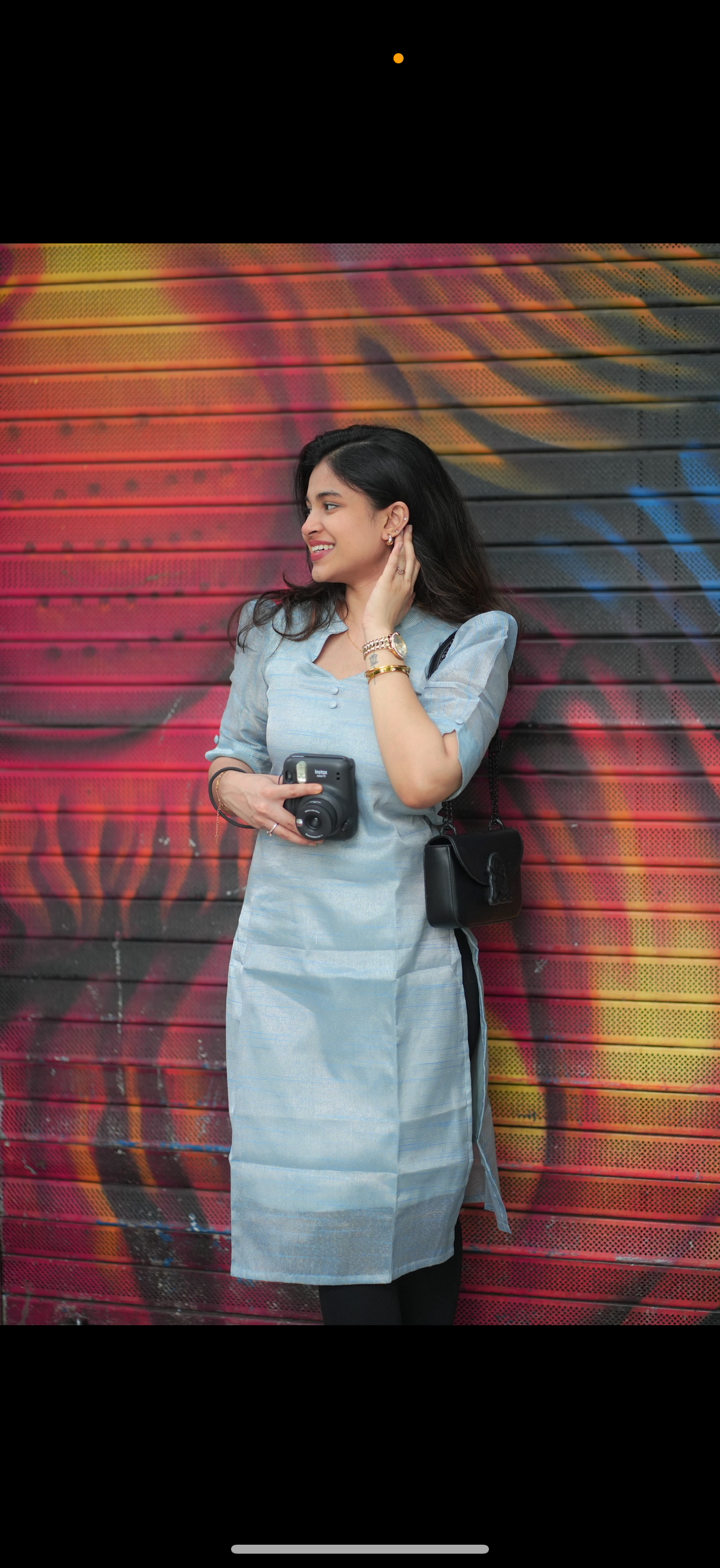 AL 441 Tissue kurti with silver zari with lining