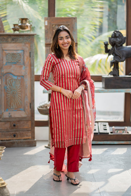 AL 609 Banarasi suit set (with lining)