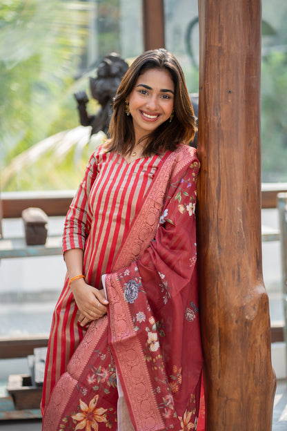 AL 609 Banarasi suit set (with lining)