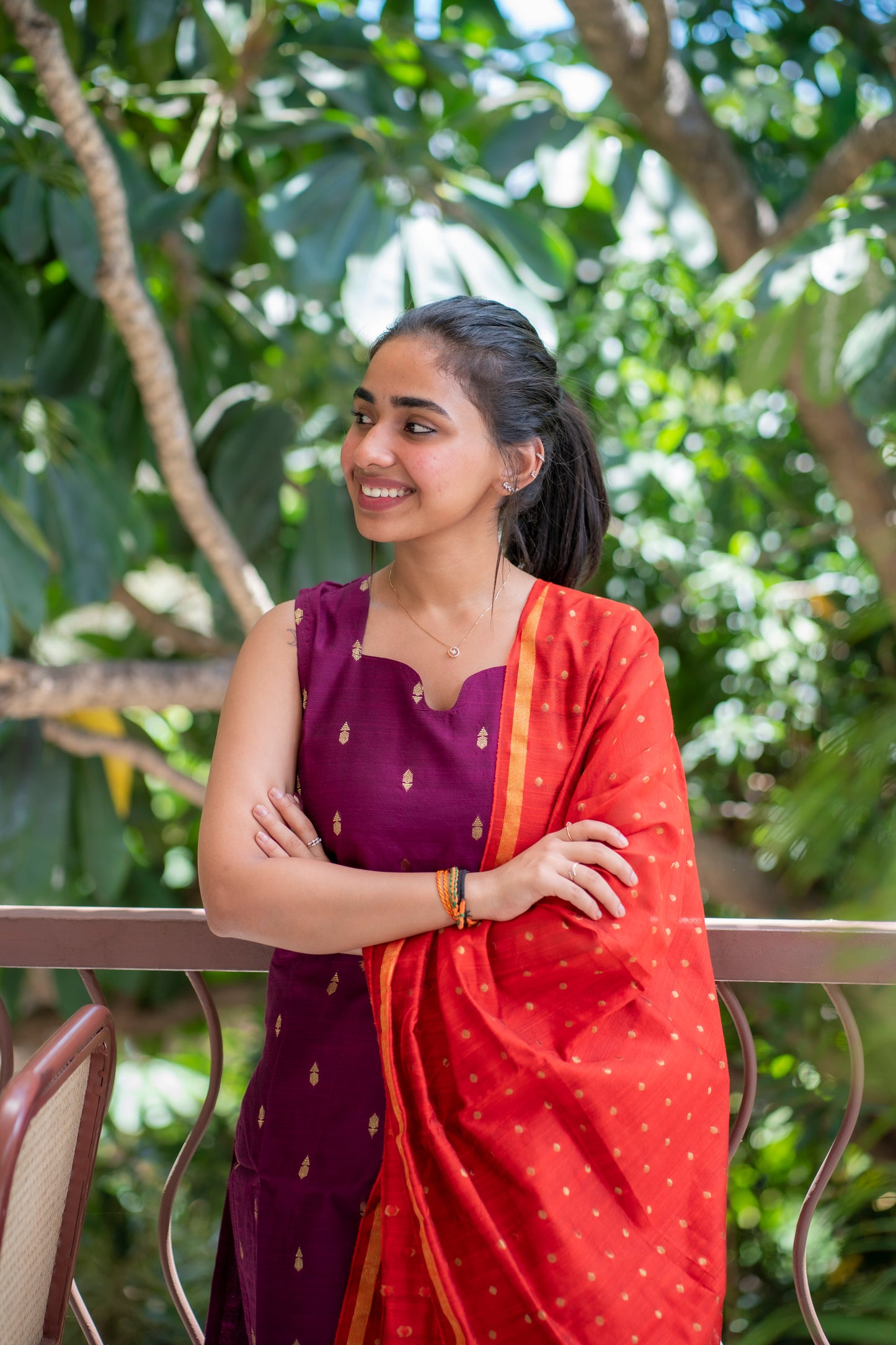 AL 507 Raw silk co ords with dupatta