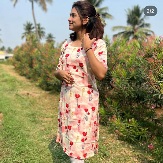 AL 93 Rayon kurti with lining