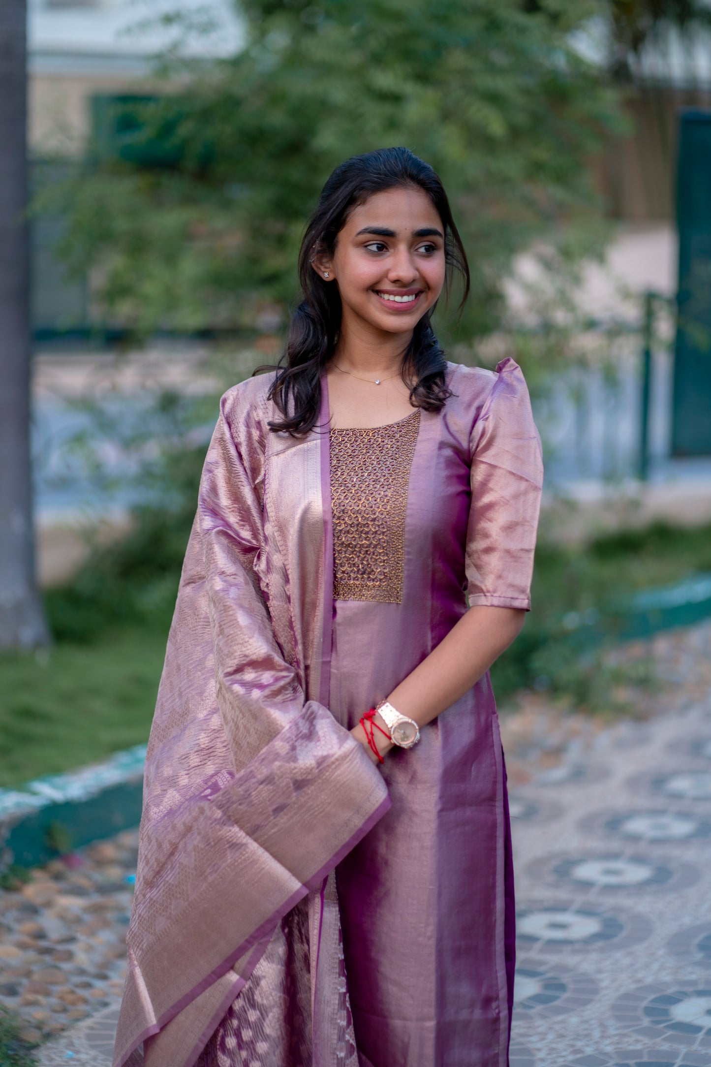 AL 316 Premium Tissue Kurta set with dupatta