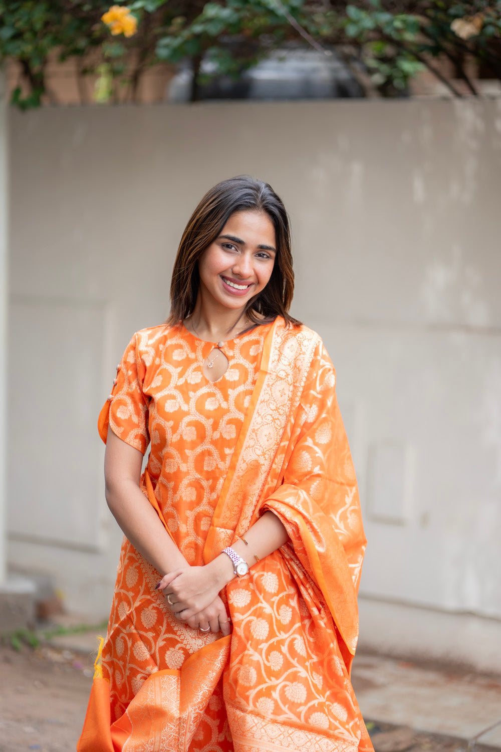 AL 603 Premium Banaras silk suit (with lining)