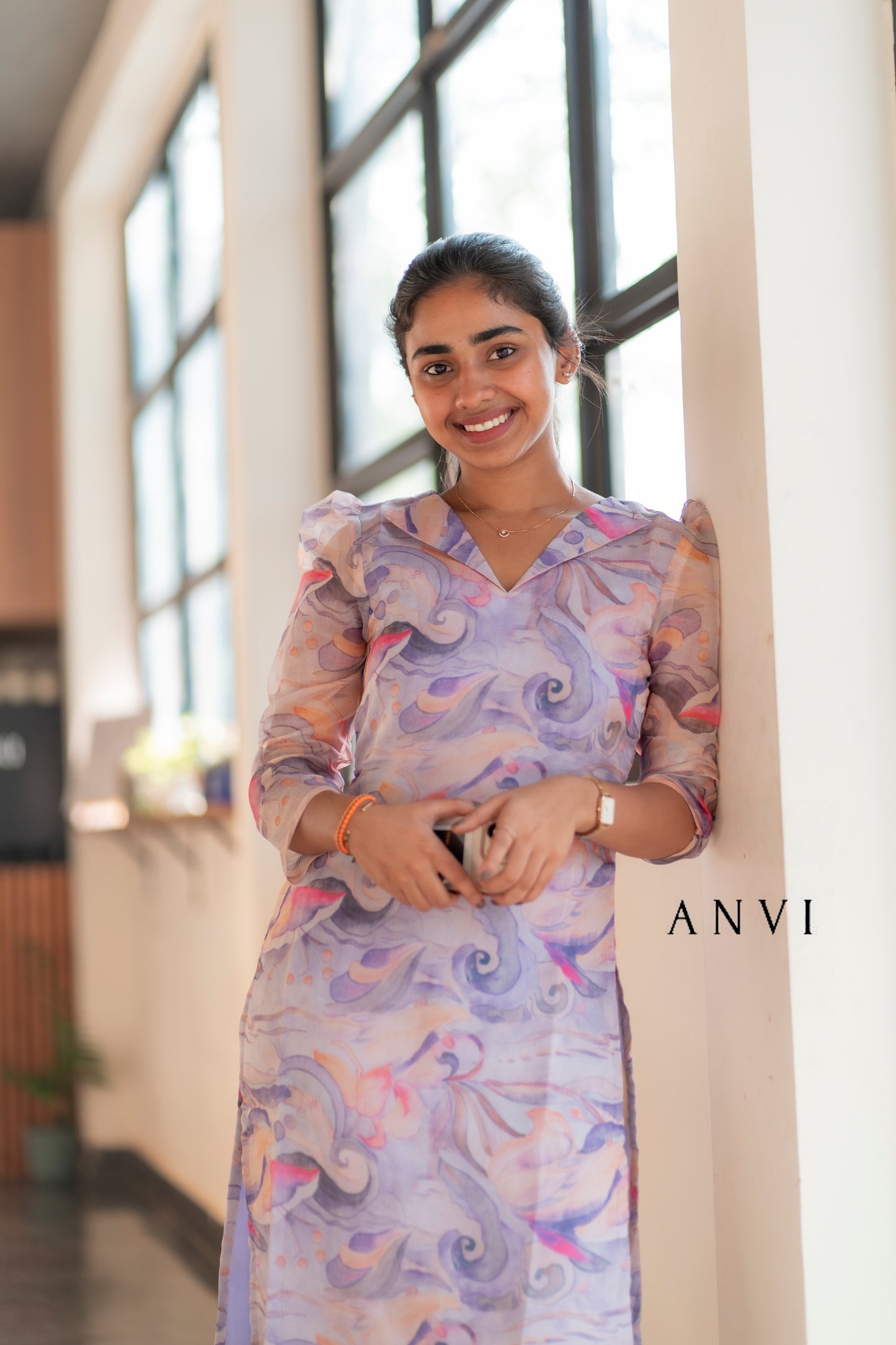 AL 388 Semi tussar kurti with lining