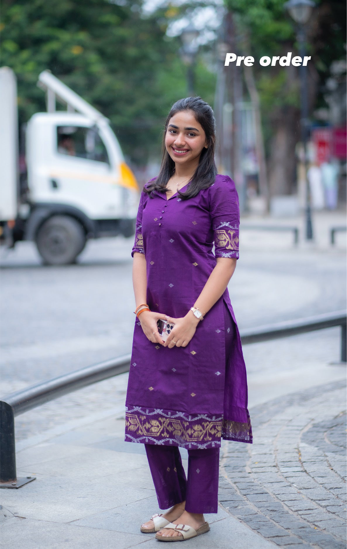 AL 469 Raw silk Co ords with jamdhani border