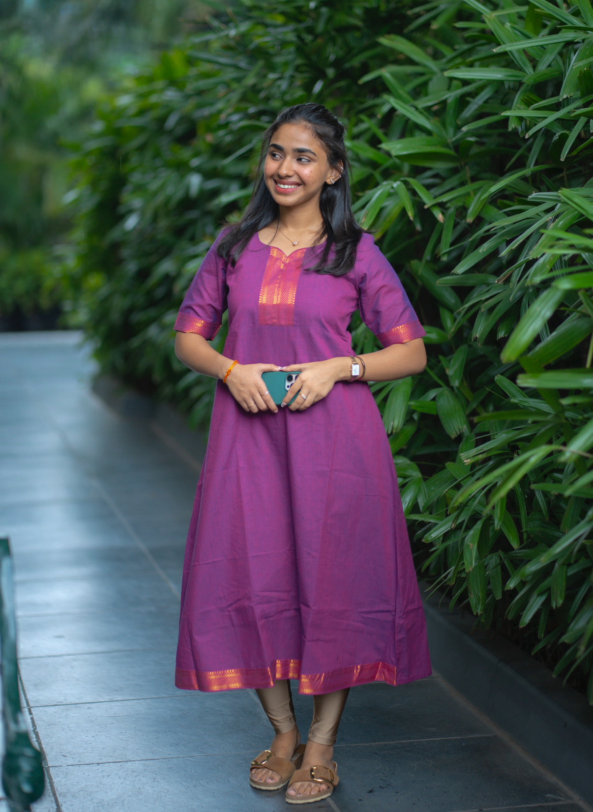 AL 540 Raw silk A like kurti with lining