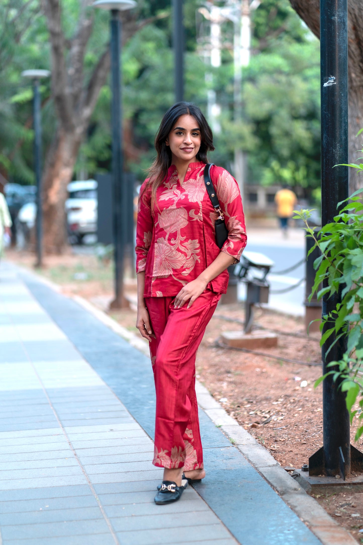 Semi tussar co ords ( with lining)