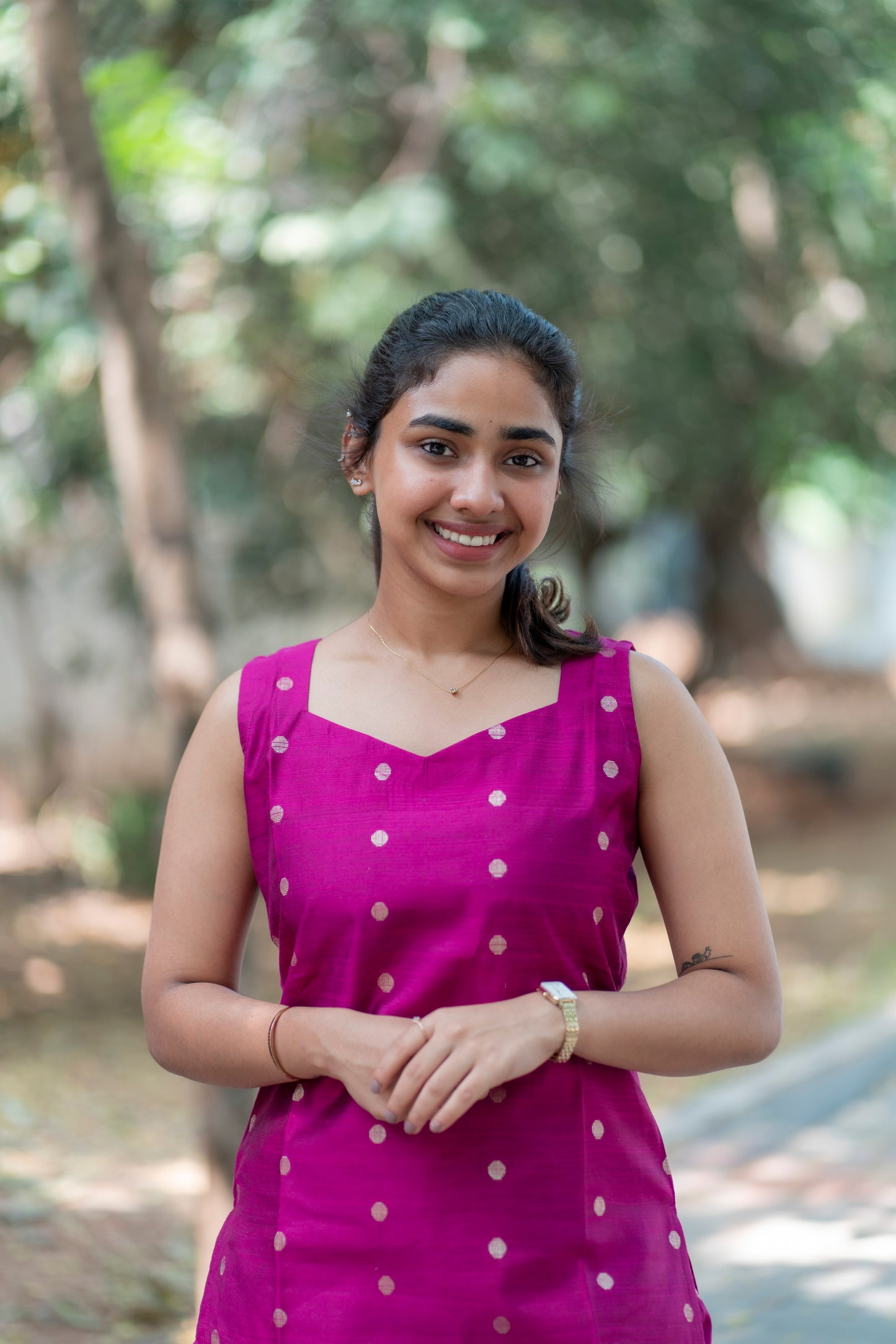 Raw silk sleeveless co ords with lining( Sleeves can be attached)