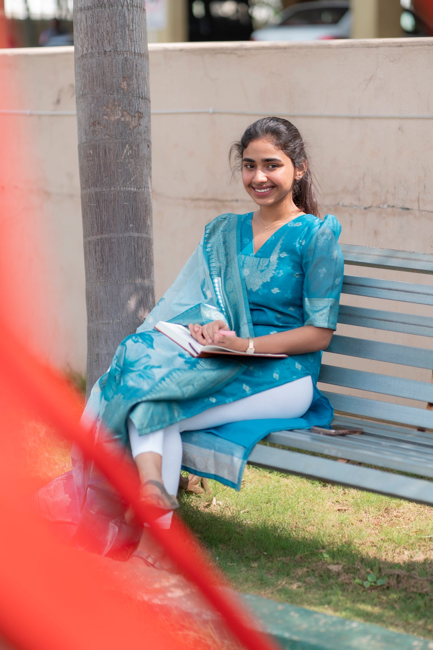 Chanderi kurti with duppatta