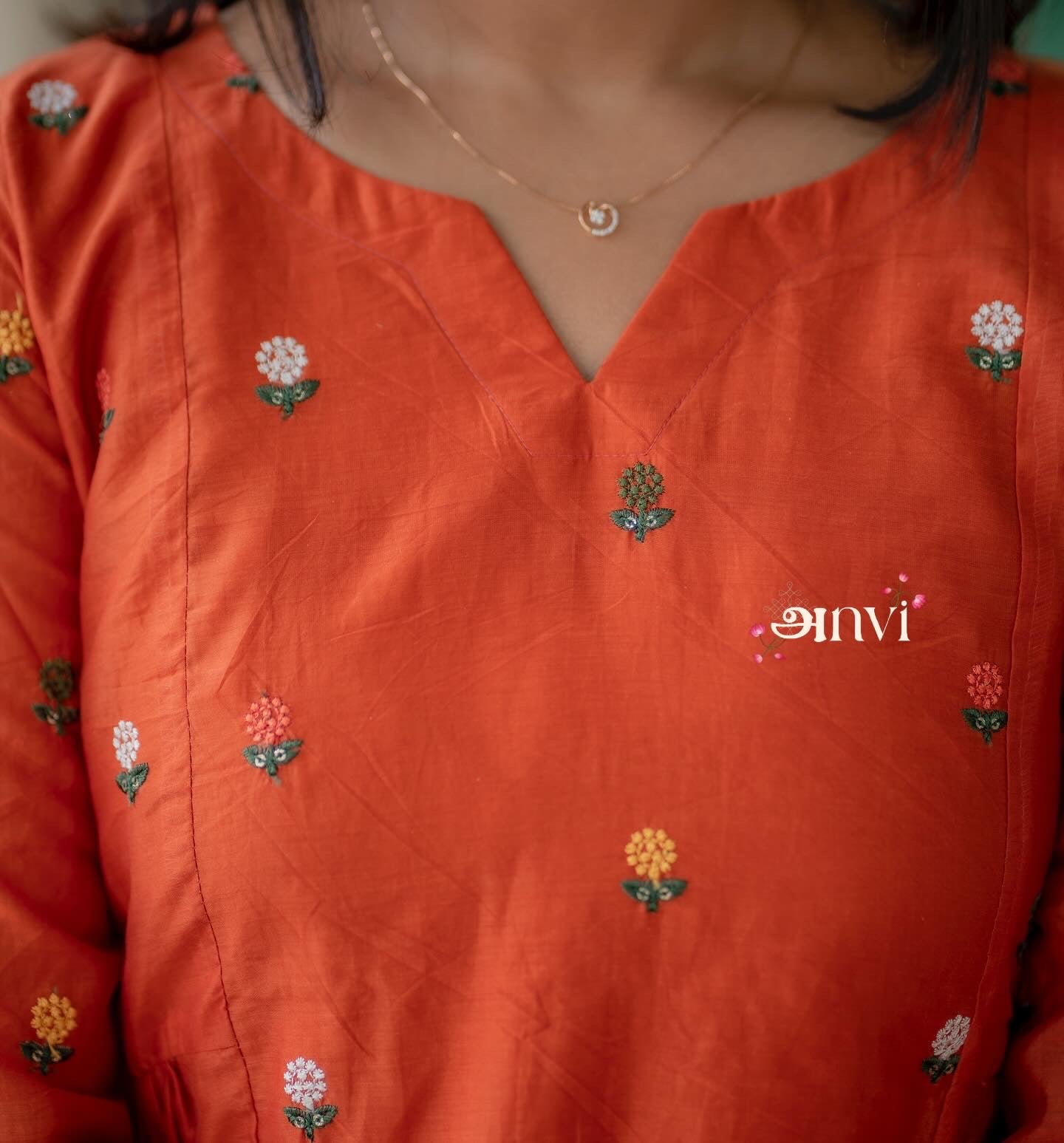 AL 486 Cotton co ords with embroidery buttas (with lining)