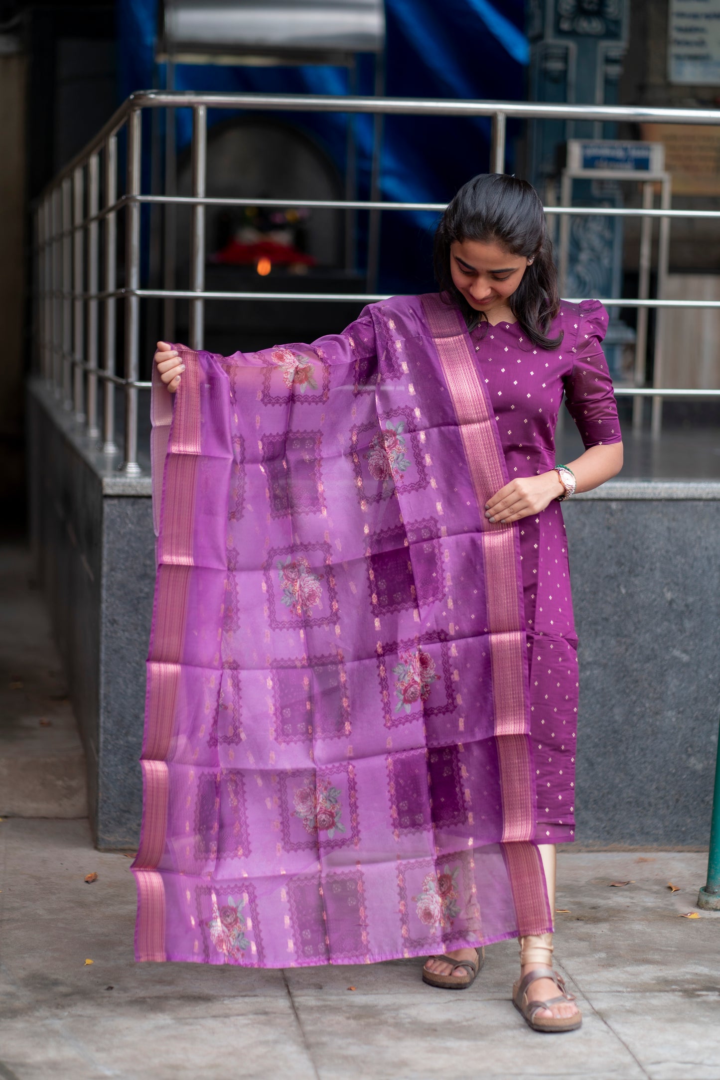 AL 320 Banaras kurti with duppatta