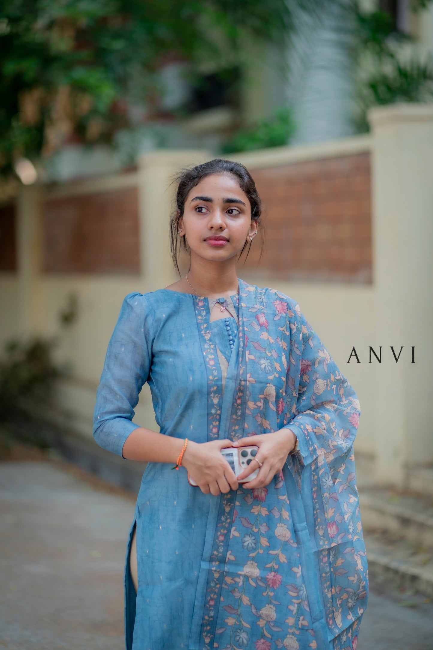 AL 436 Chanderi Kurti with duppatta with lining