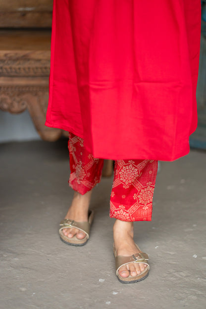 AL 617 Co ords with banaras patch (with lining)