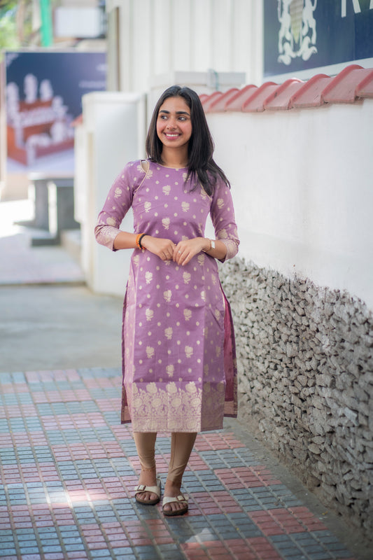 AL 508 Tissue Kurti with lining