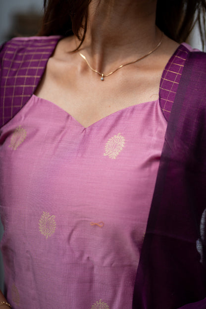 AL 612 Premium kora silk suit set (with lining)