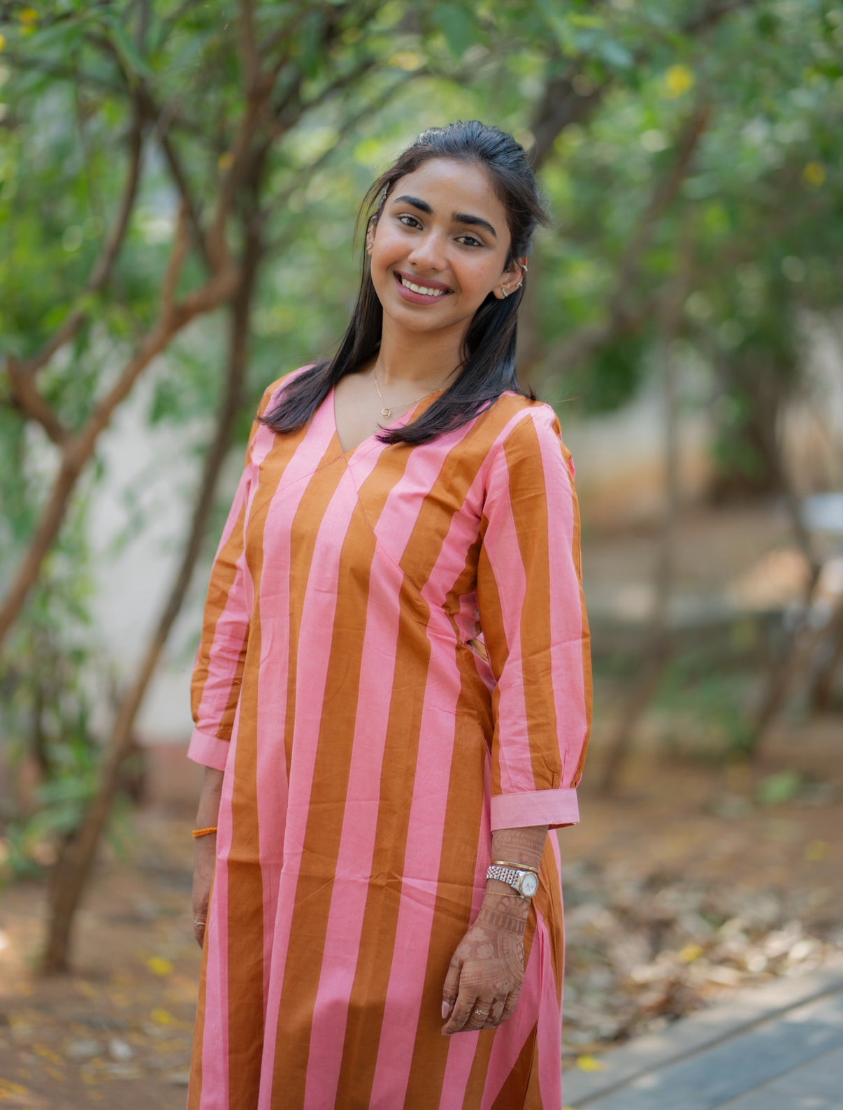 AL 564 Cotton A line maxi with lining
