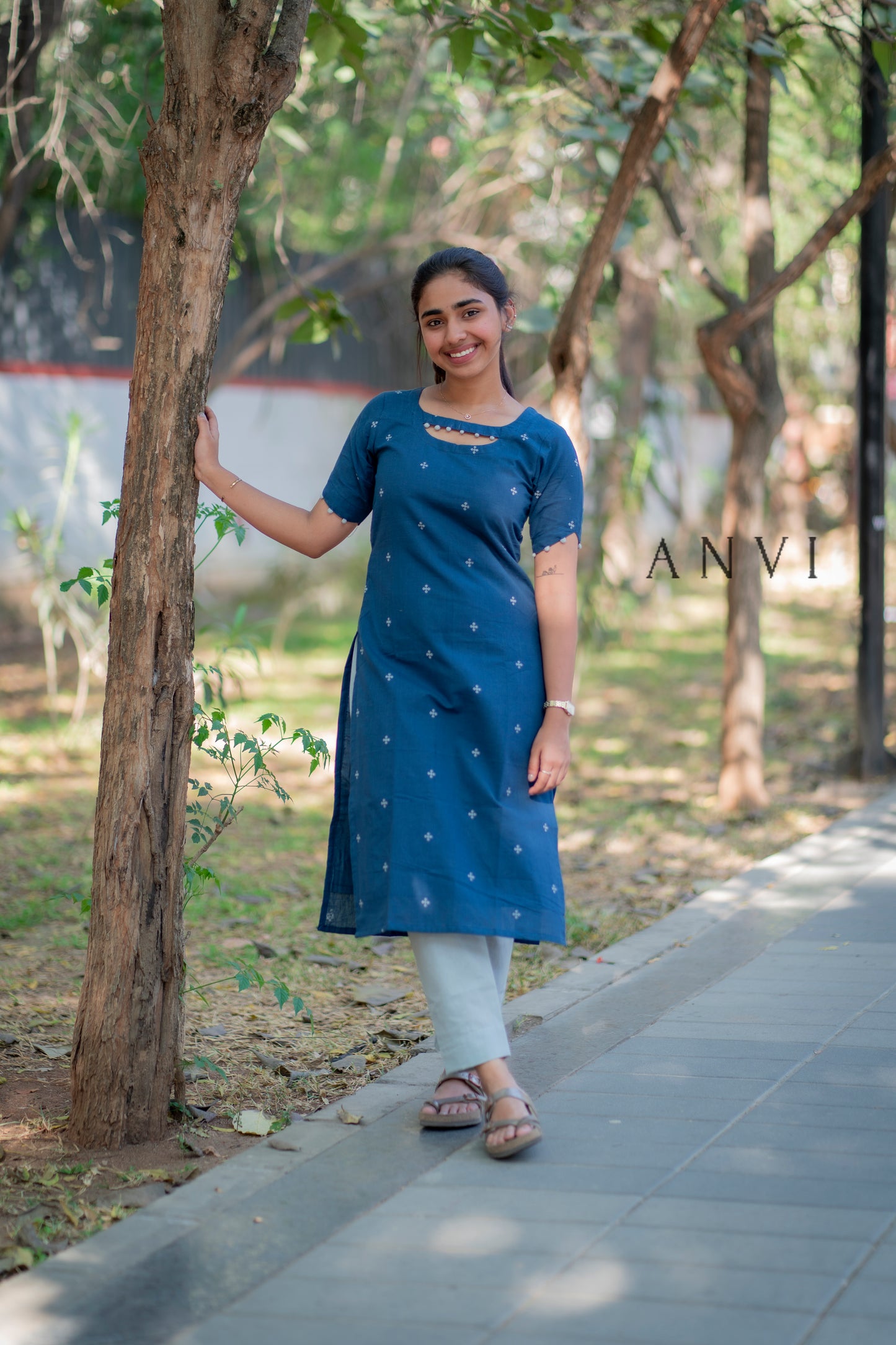 AL 391 Cotton kurta set with duppatta (with lining)