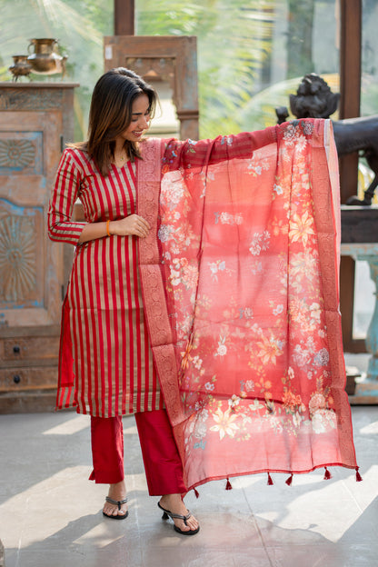 AL 609 Banarasi suit set (with lining)