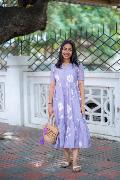 AL 520 Mul chanderi maxi with lining