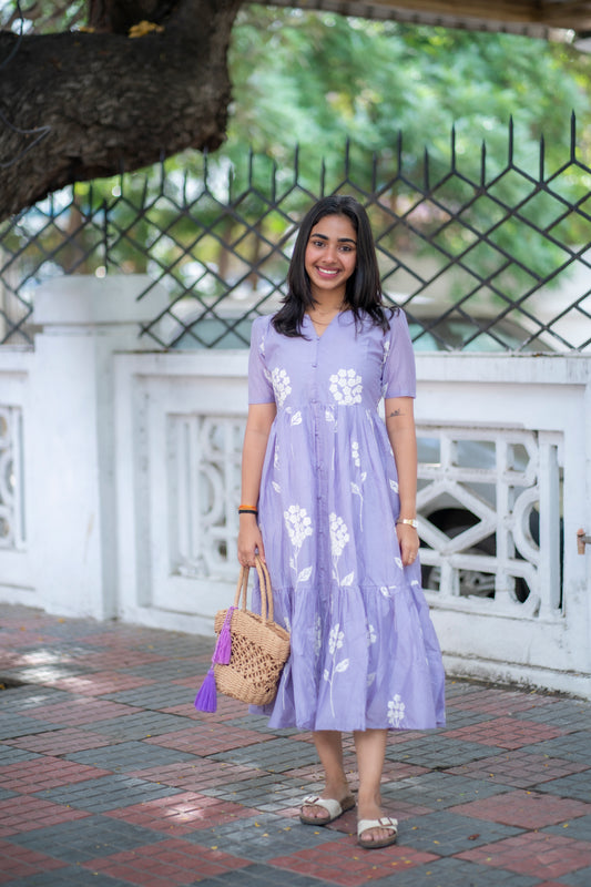 AL 520 Mul chanderi maxi with lining