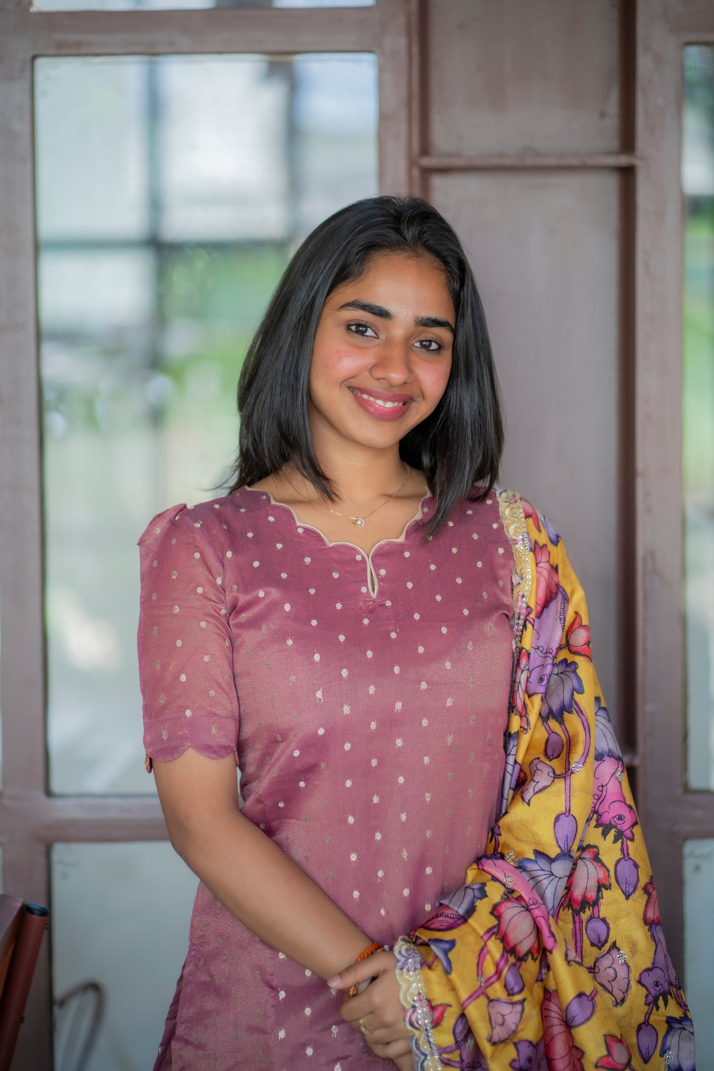 AL 506 Tissue kurti with silk printed dupatta with lining