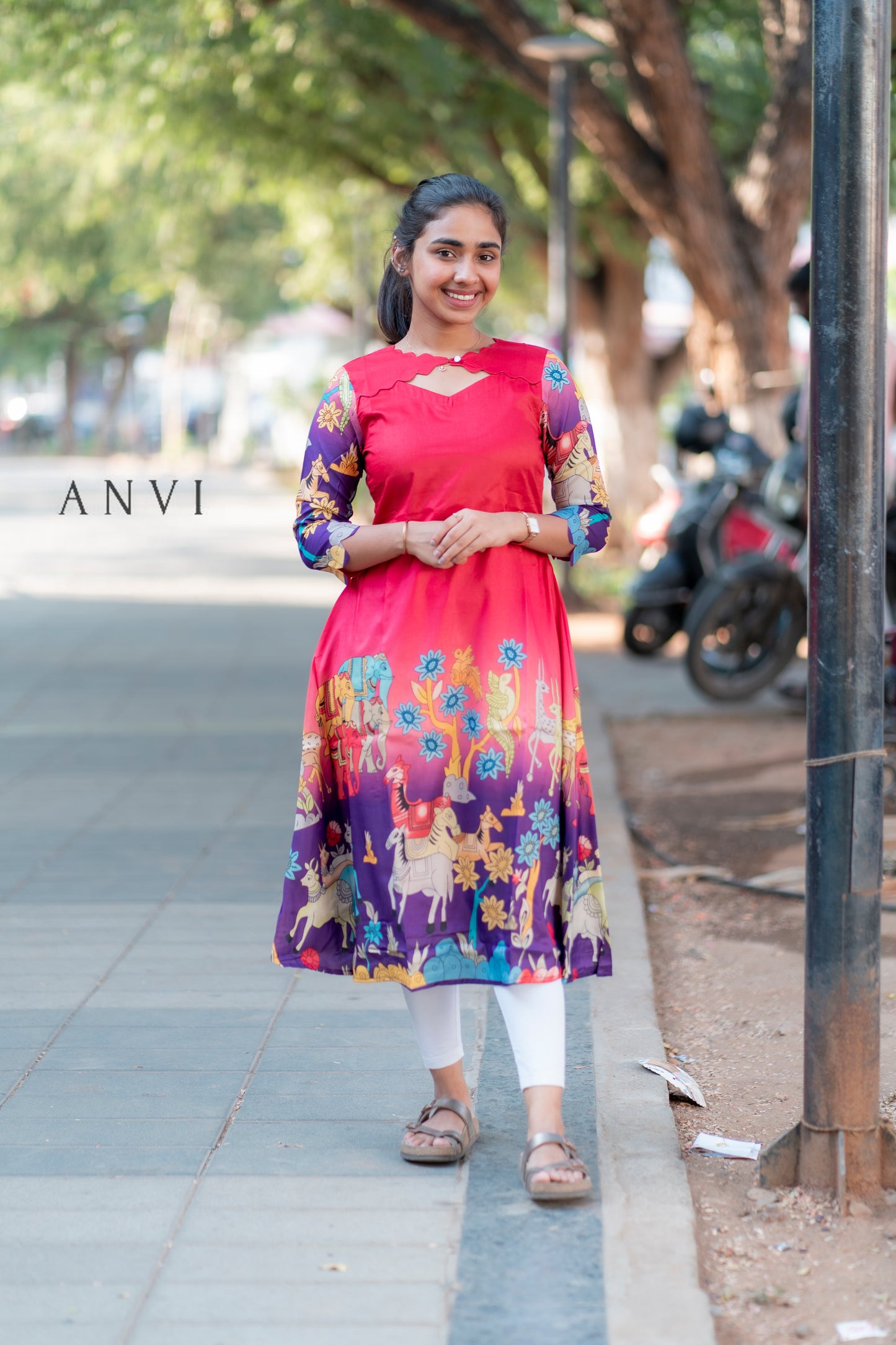 AL 426 Tussar Silk kurti with duppatta (with lining)