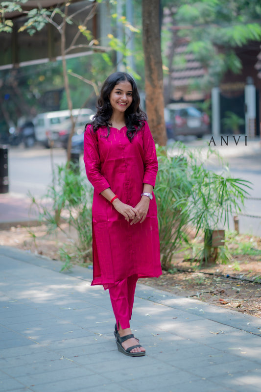 AL 406 Raw silk co ords with lining