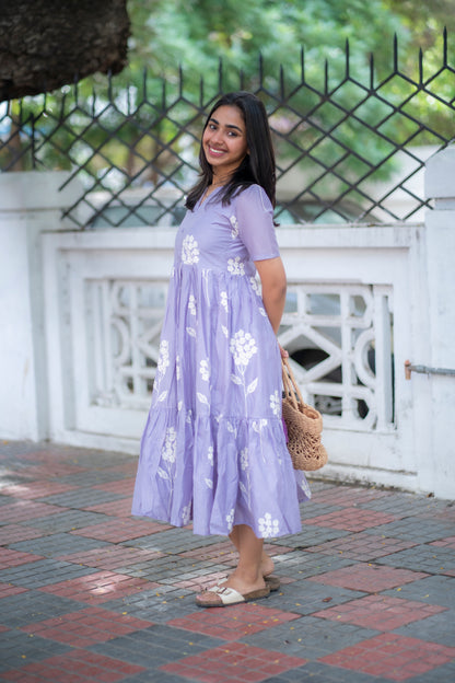 AL 520 Mul chanderi maxi with lining