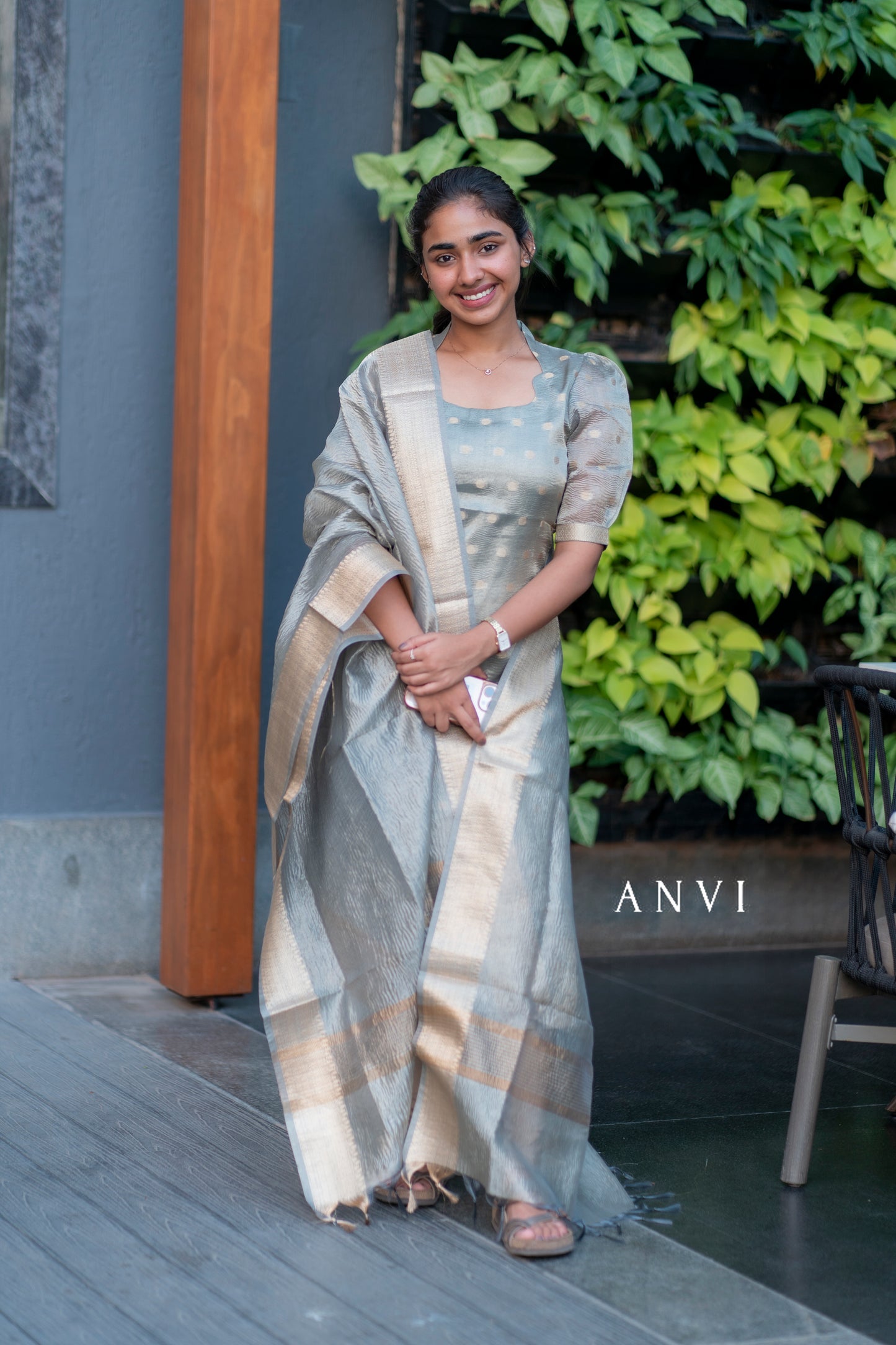 Al 373 Crush tissue kurti with duppatta with lining