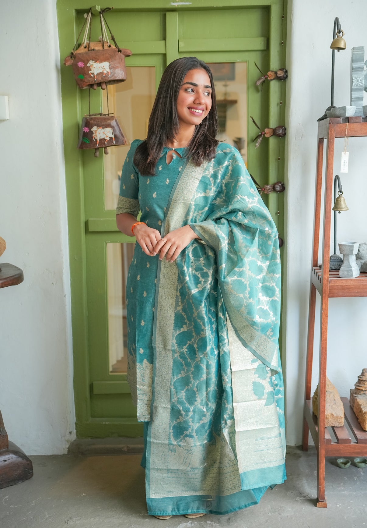 AL 547 Banaras silk suit with lining