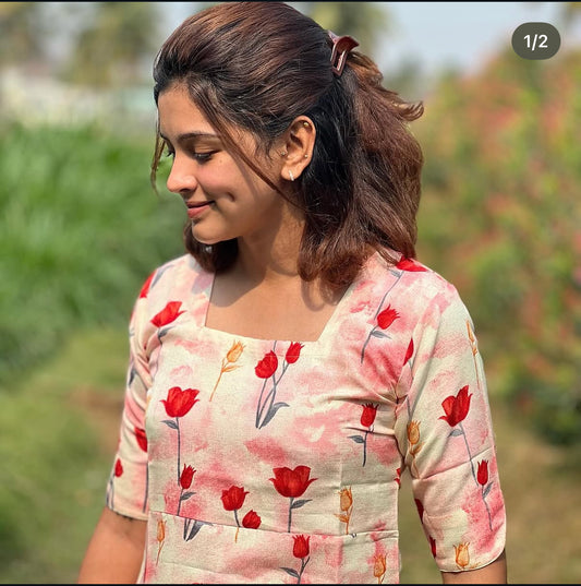 AL 93 Rayon kurti with lining