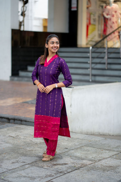 AL 582 Raw silk co ords with lining