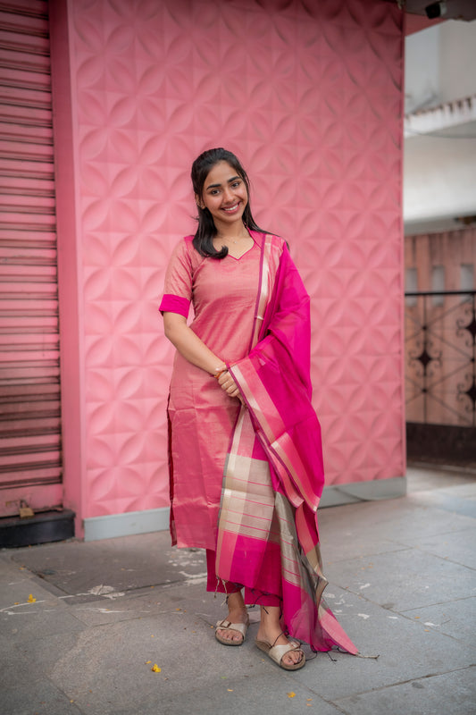 AL 480 Tissue Suit with duppatta