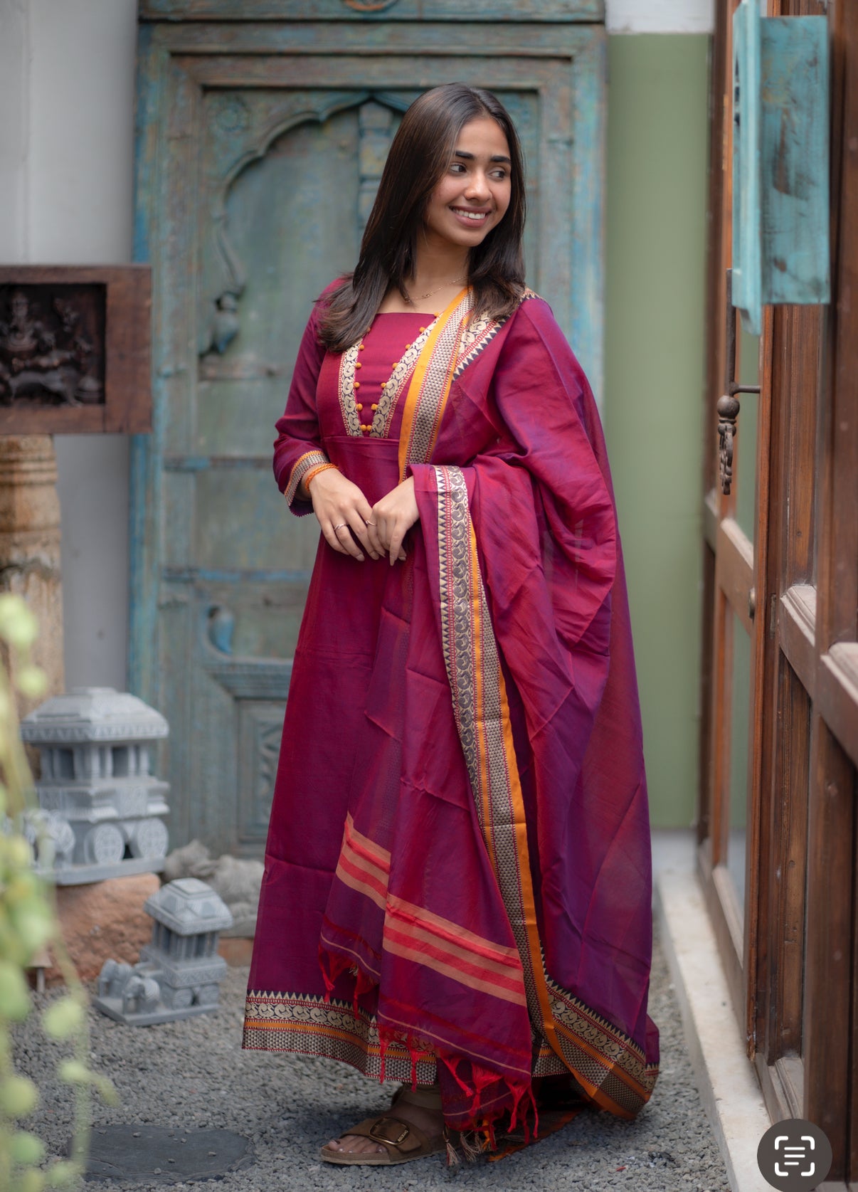 AL 549 Narayanpet Anarkali with dupatta
