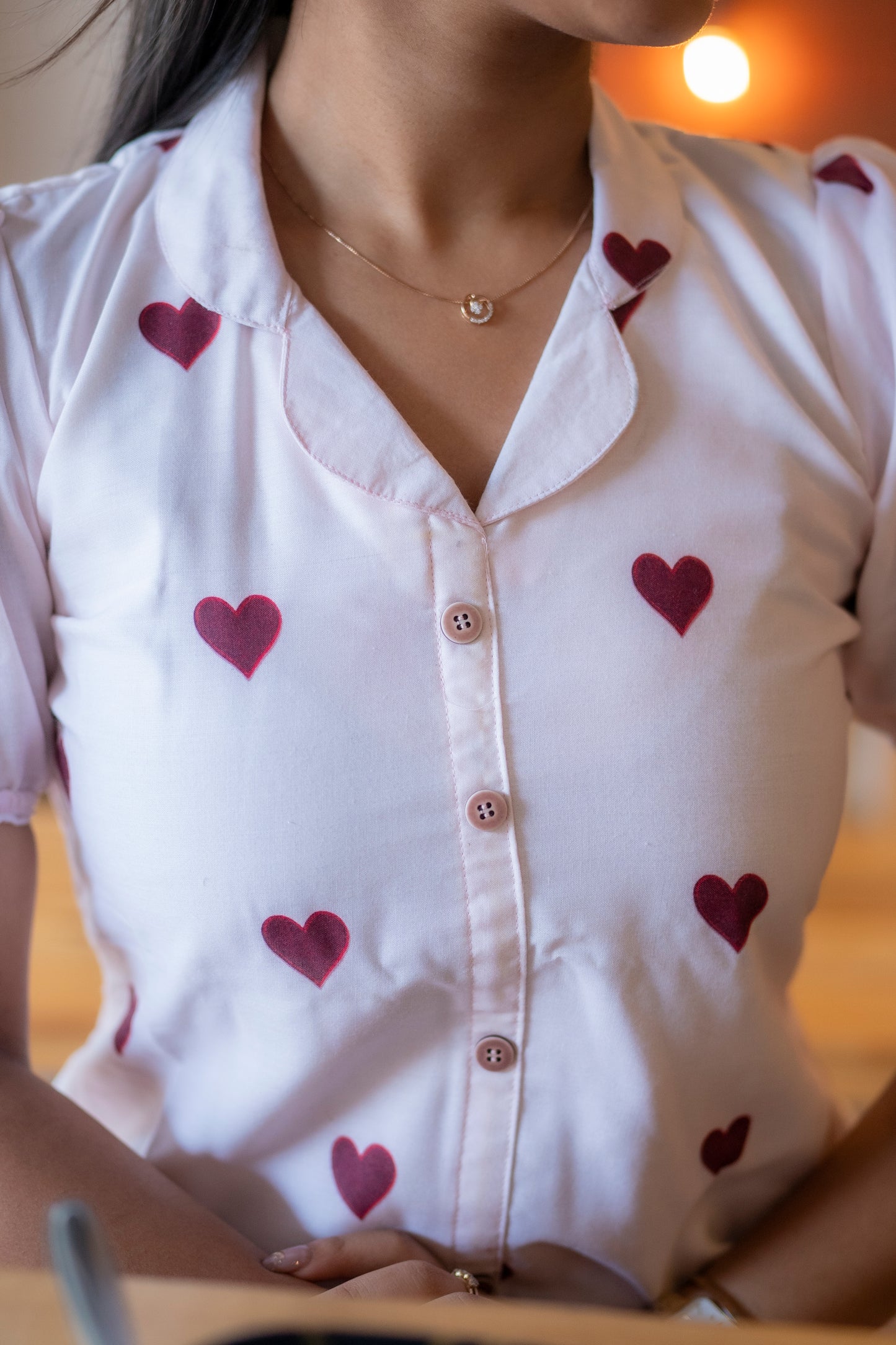 AL 478 cambric cotton heart maxi with lining