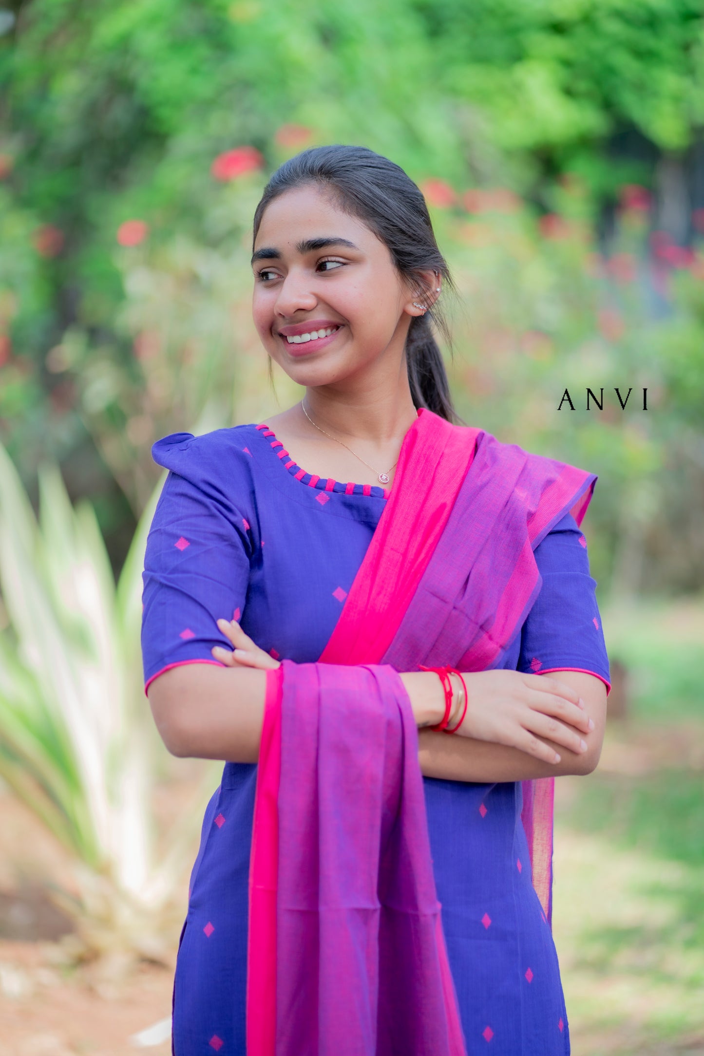 Al 418 Cotton kurta set with duppatta (with lining)