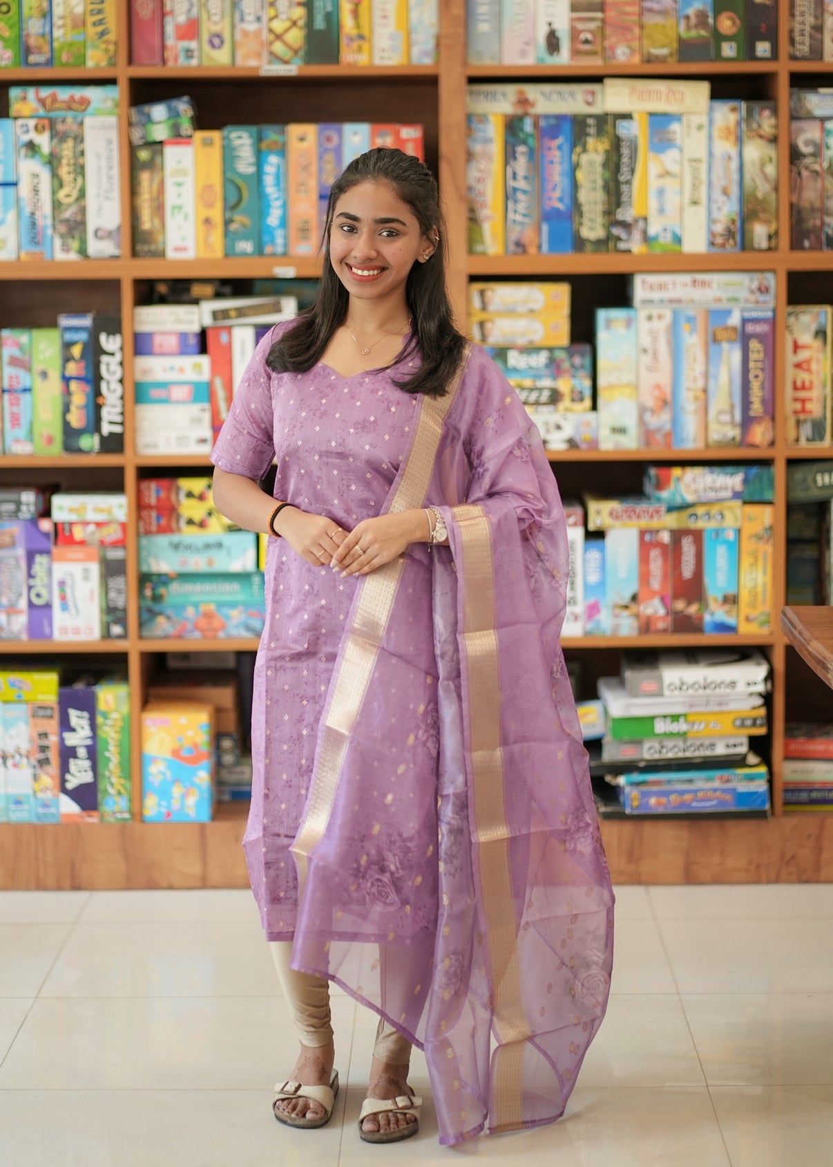 AL 523 Tissue kurti with dupatta with lining