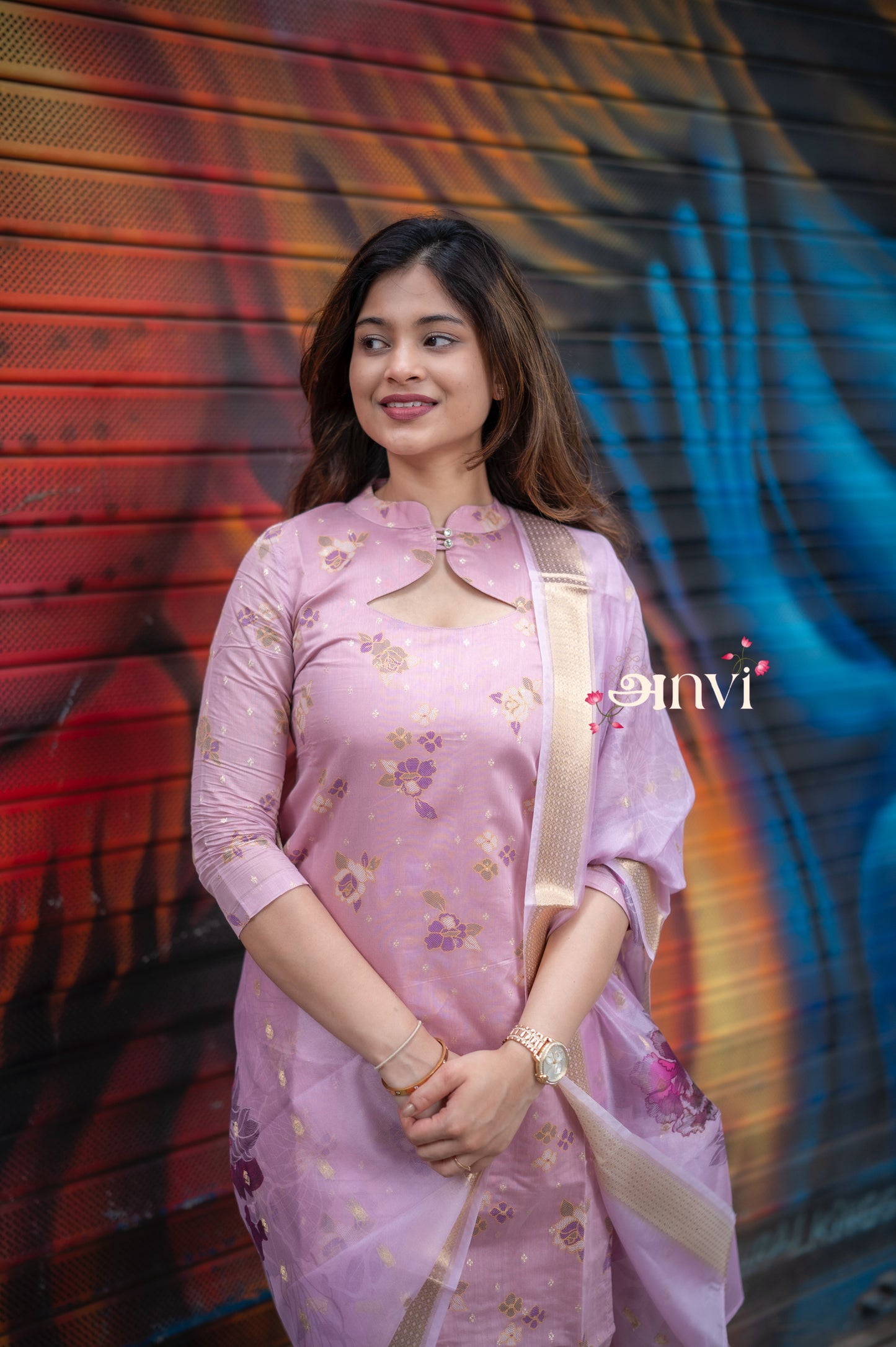 AL 473 Tissue Kurti With Dupatta