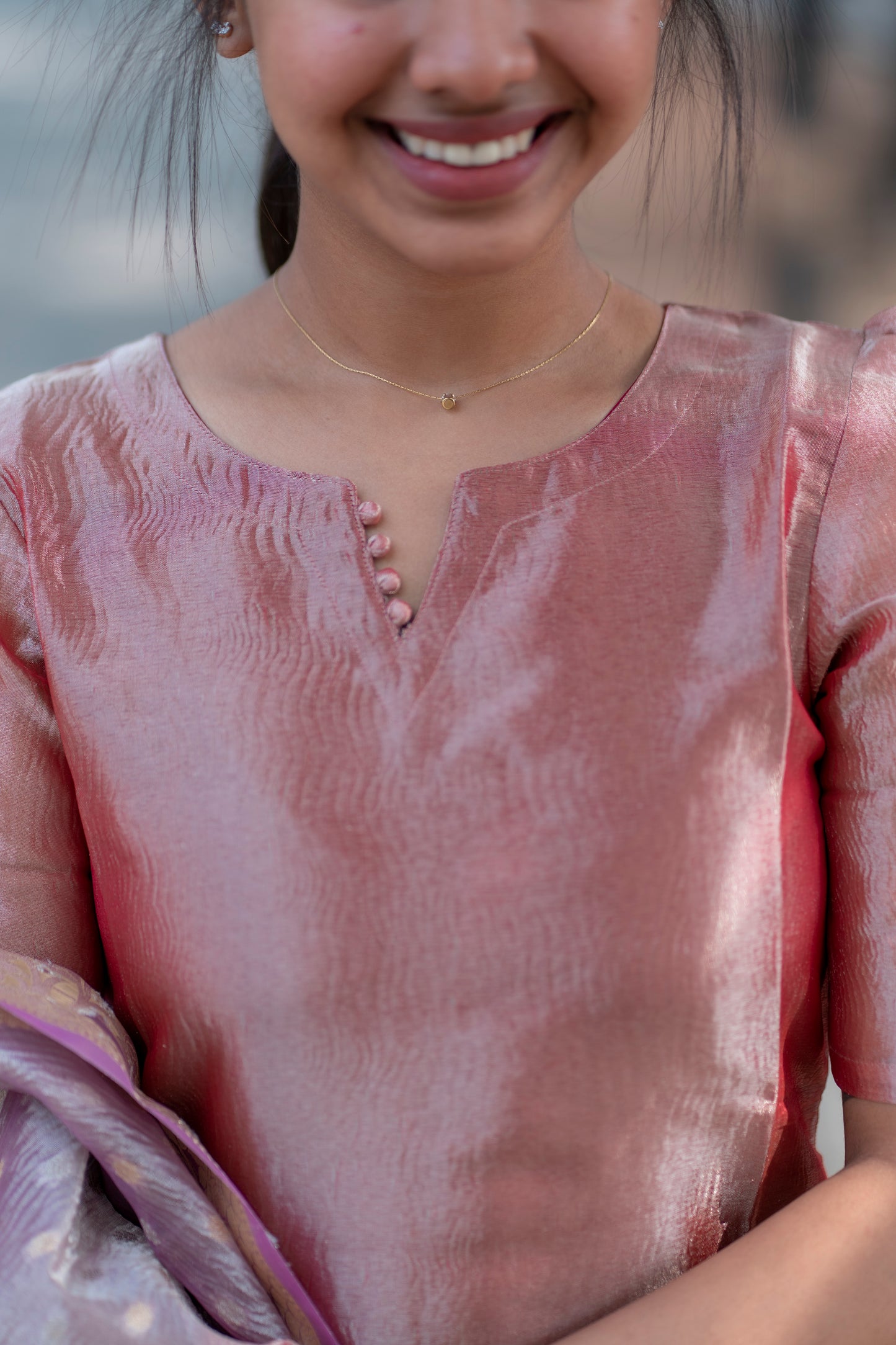 AL 344 Crush tissue kurti with duppatta