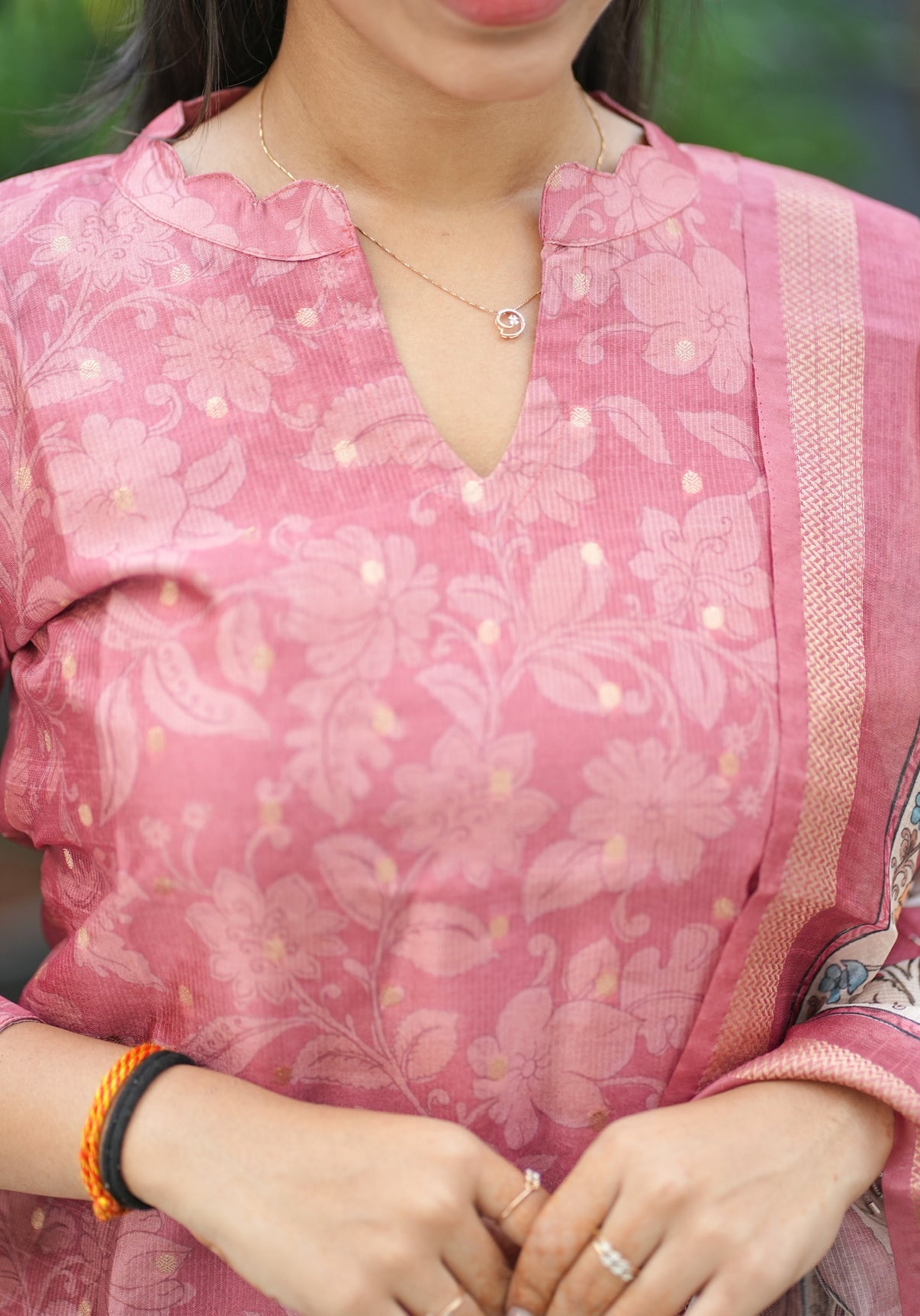 AL 524 Semi tussar kurta set wuth duppatta