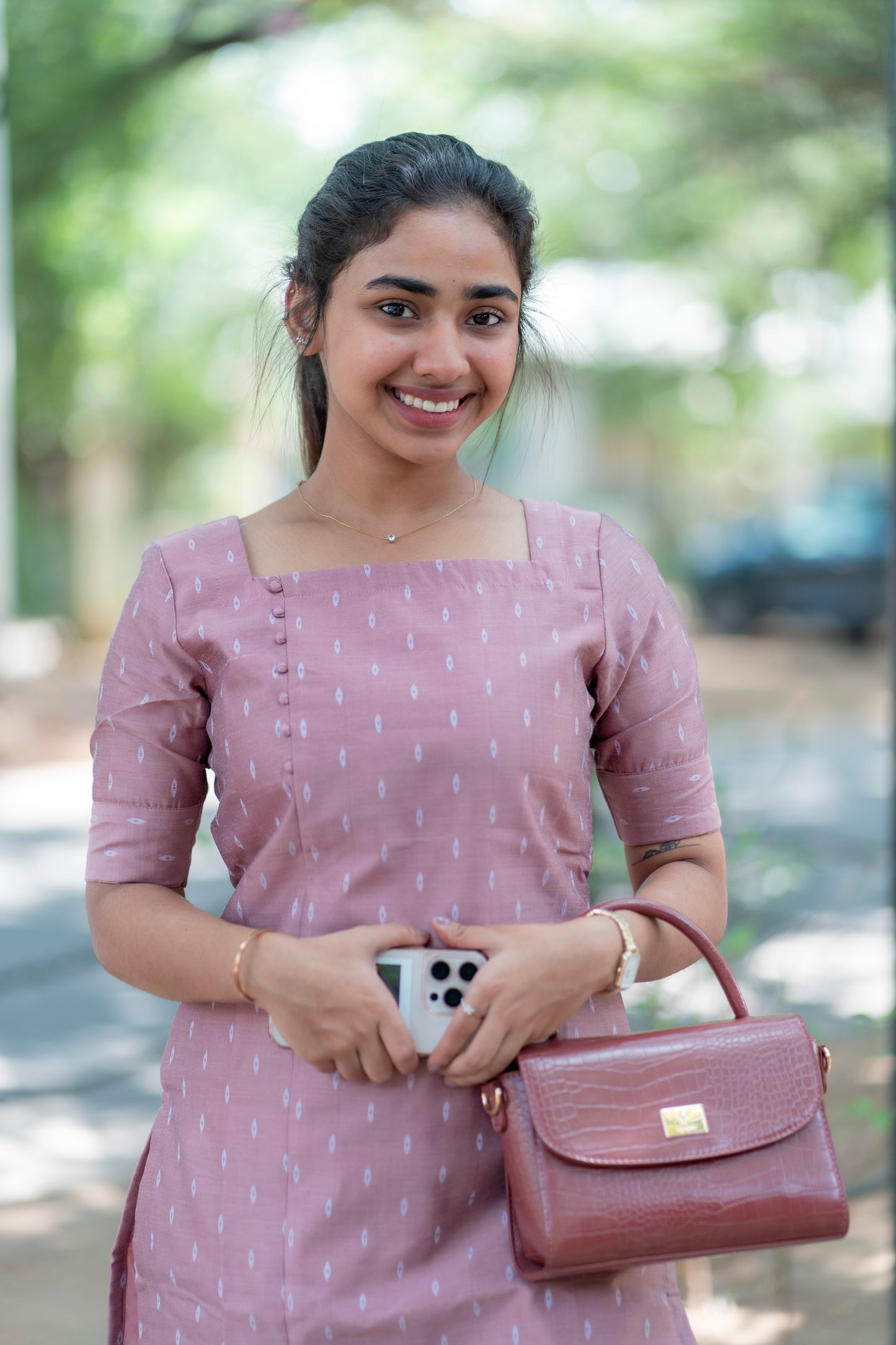 AL 346 Pink Silk co ords with lining